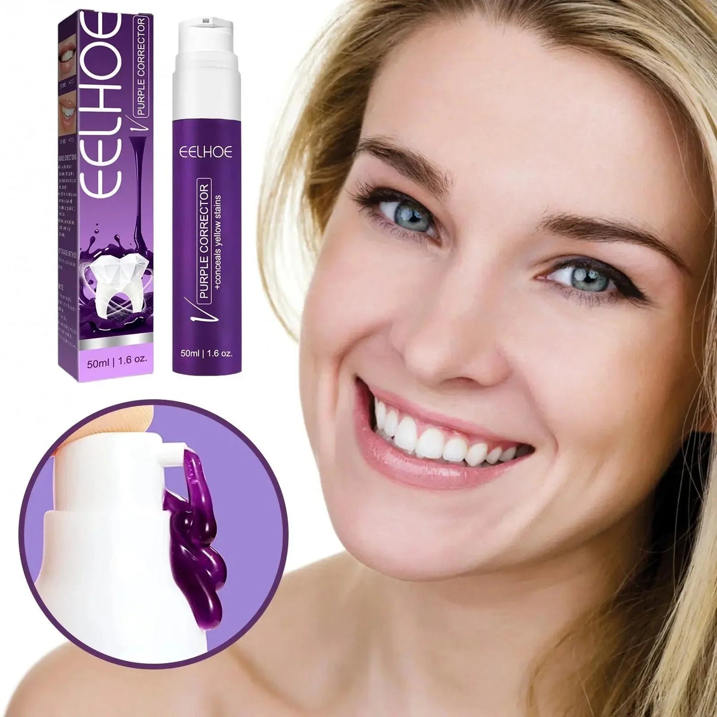 EELHOE PURPLE WHITENING TOOTHPASTE - Libras Shop - Zayna - PWT - N - GF - ZAM - 