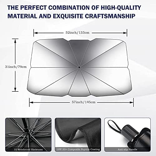 Libras Shop™ Car Windshield Sun Shade Umbrella, UV Sunshade Umbrella Windshield Block Cover, Foldable Sun Visor Windshields Sun Shade Cover