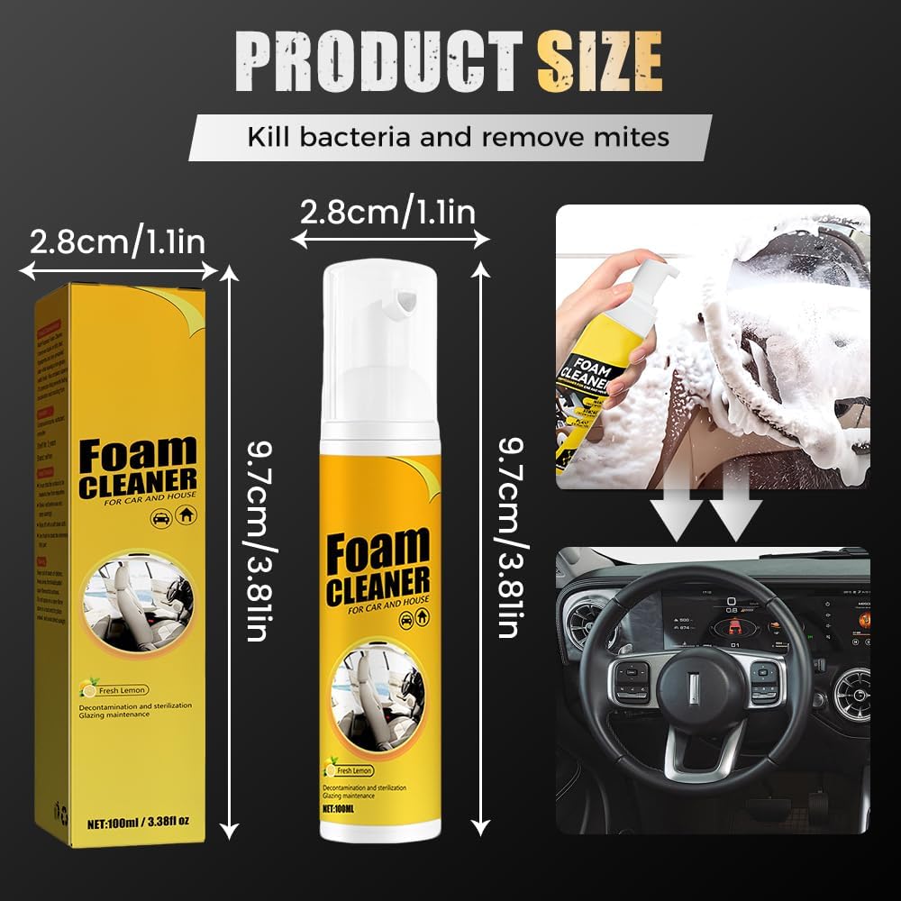 Multipurpose Foam Cleaner Spray For Car and House, Leather Decontamination, Multi-Functional Foam Cleaner