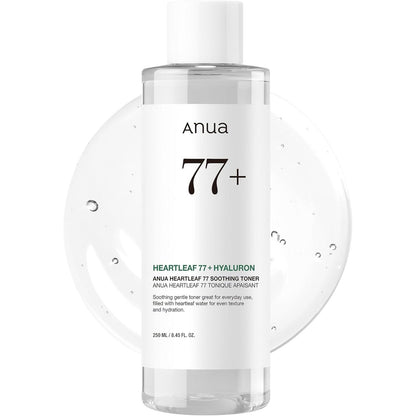 Anua Heartleaf 77+ Soothing Toner pH 5.5 Trouble Care, Calming Skin, Refreshing, Hydrating, Purifying, Cruelty Free, Vegan - 250ml