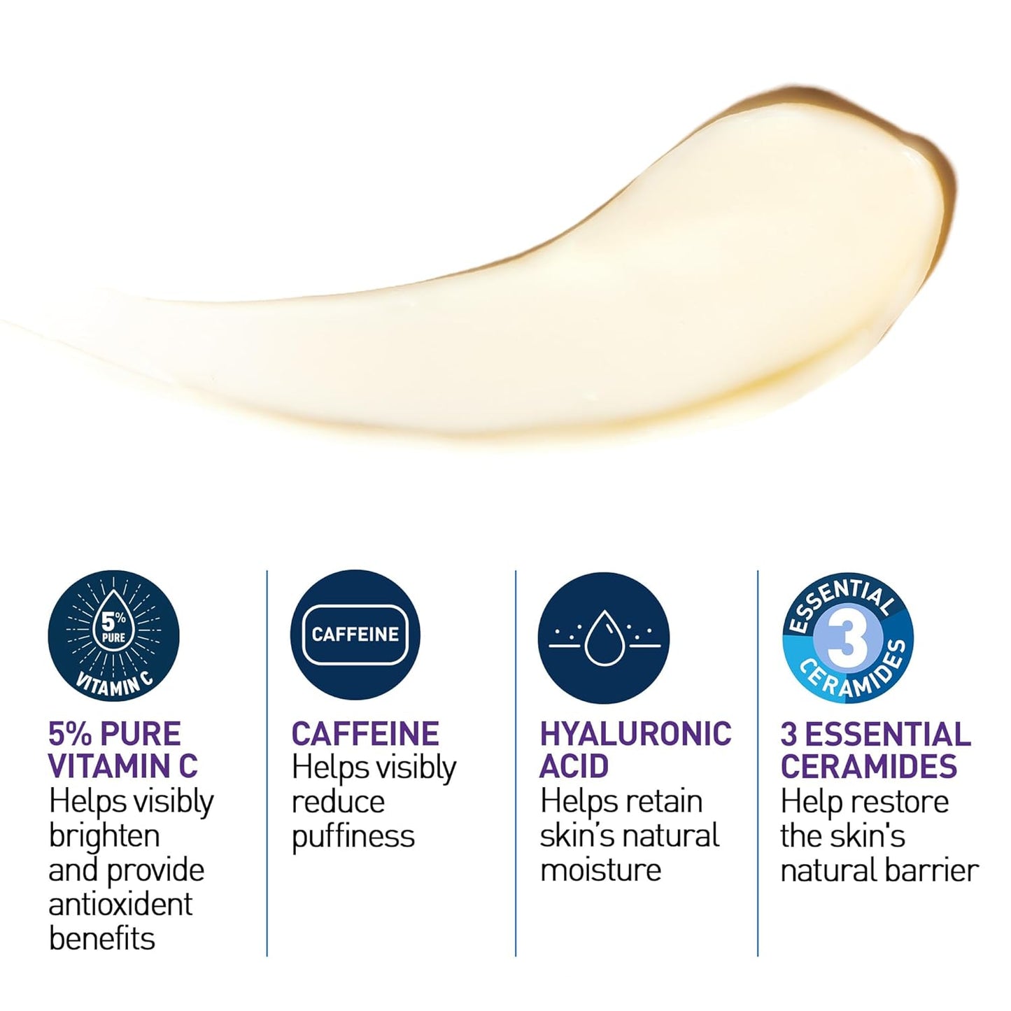 CeraVe Pure Vitamin C 10% Serum with Hyaluronic Acid, Skin Brightening Serum for Face