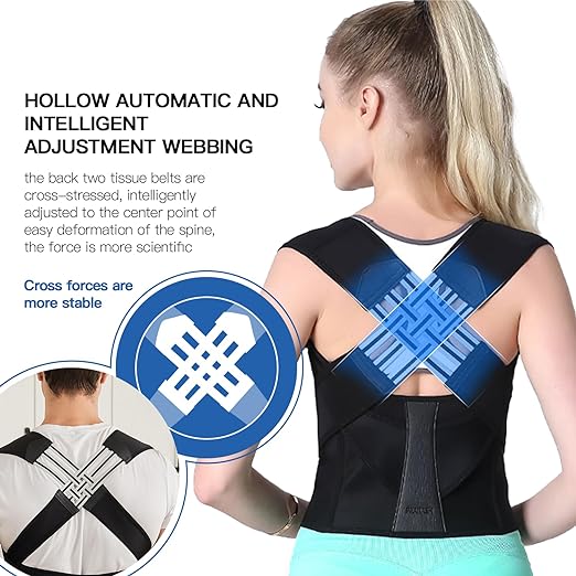 Posture Corrector for Women and Men,Adjustable Shoulder Straightener,Back Support Brace,Upper Spine scoliosis, hunchback