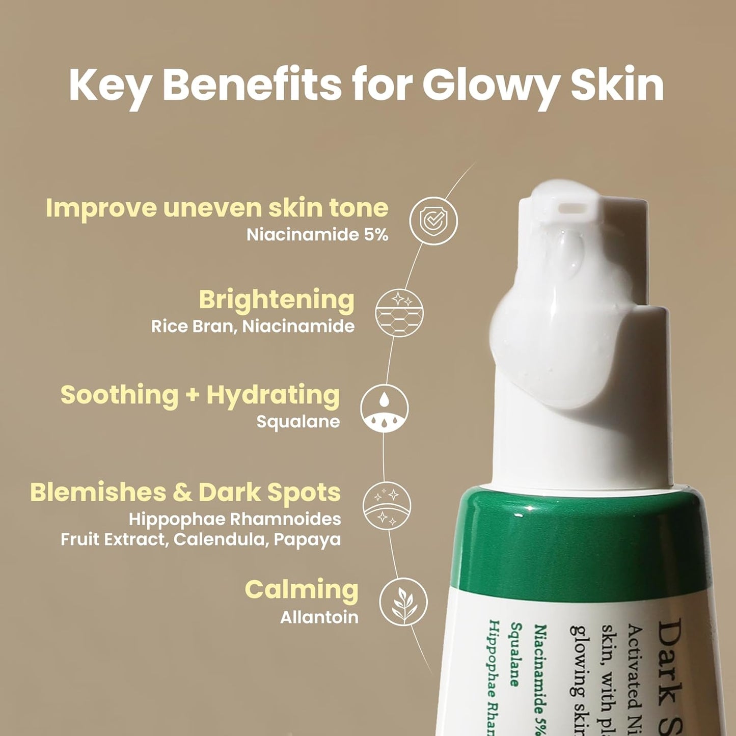 AXIS-Y Dark Spot Correcting Glow Serum - 5% Niacinamide Dark Spot Remover For Face - Vegan Korean Skin Care Niacinamide Serum