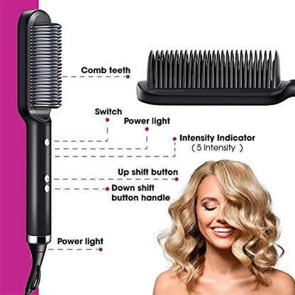 Electric Hair Straightener Comb for Black Hair - Libras Shop - Zayna - beauty product - 