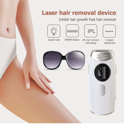 Libras Shop™ New 2025 IPL Digital Display Epilator for Home Use Ice Cooling Hair Remover with Photon Strong Pulse