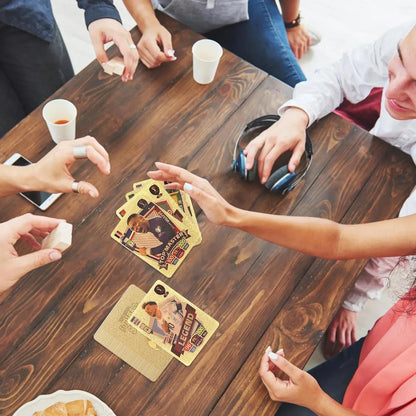 World Football Euro Stars Cards – 55PCS Gold Foil Soccer Trading Cards | Messi, Ronaldo, Mbappe, Neymar | Best Gift Deck Box for Kids, Adults, Boys, Girls - Libras Shop - My Store - Gold - 