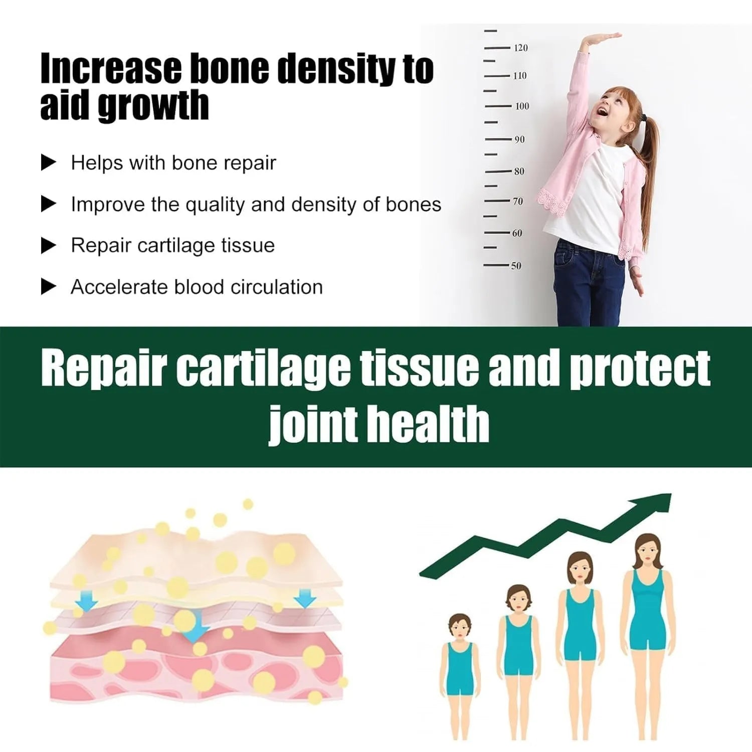 Height Booster Drops, Natural Growth Oil for Adults, Supports Bone Growth & Height Increase