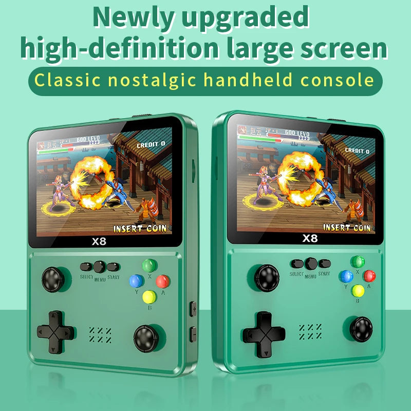 X8 Retro Handheld Video Game Console 15000 Games, 4 Inch IPS Screen, 3200Mah Battery