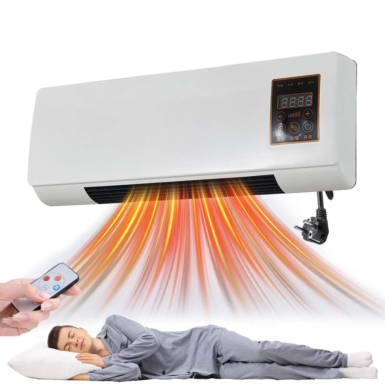 Zibayah™ Room Air Conditioner Household Cooler Compact Powerful Ductless Air Conditioner with Remote Control for Apartment Dormitory