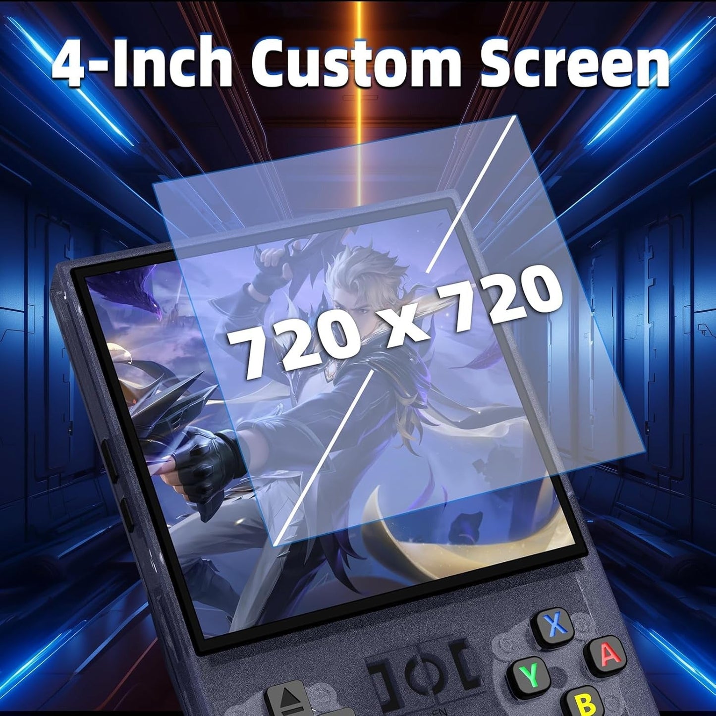 Libras Shop™ 2025 R36MAX Retro Handheld 20000+ Games Console, 4.0 Inch IPS Screen, 4000MAH Battery, 64GB Memory, Portable Arcade Video Gaming Console Gift for Kids, Adults