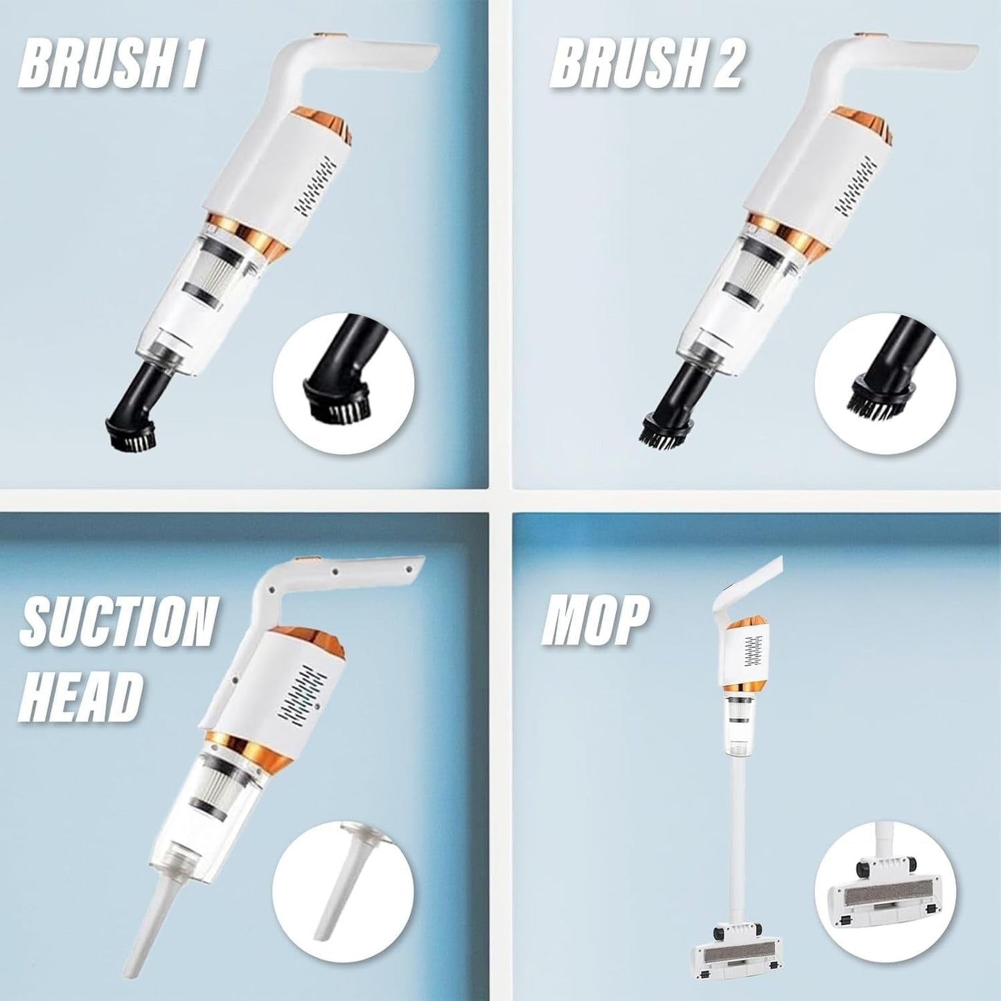 Libras Shop™ Strong Suction Mopping Machine 2000mAh Handheld Water Sweeper USB Rechargeable Large Suction Vacuum Cleaner for Home and Car Use