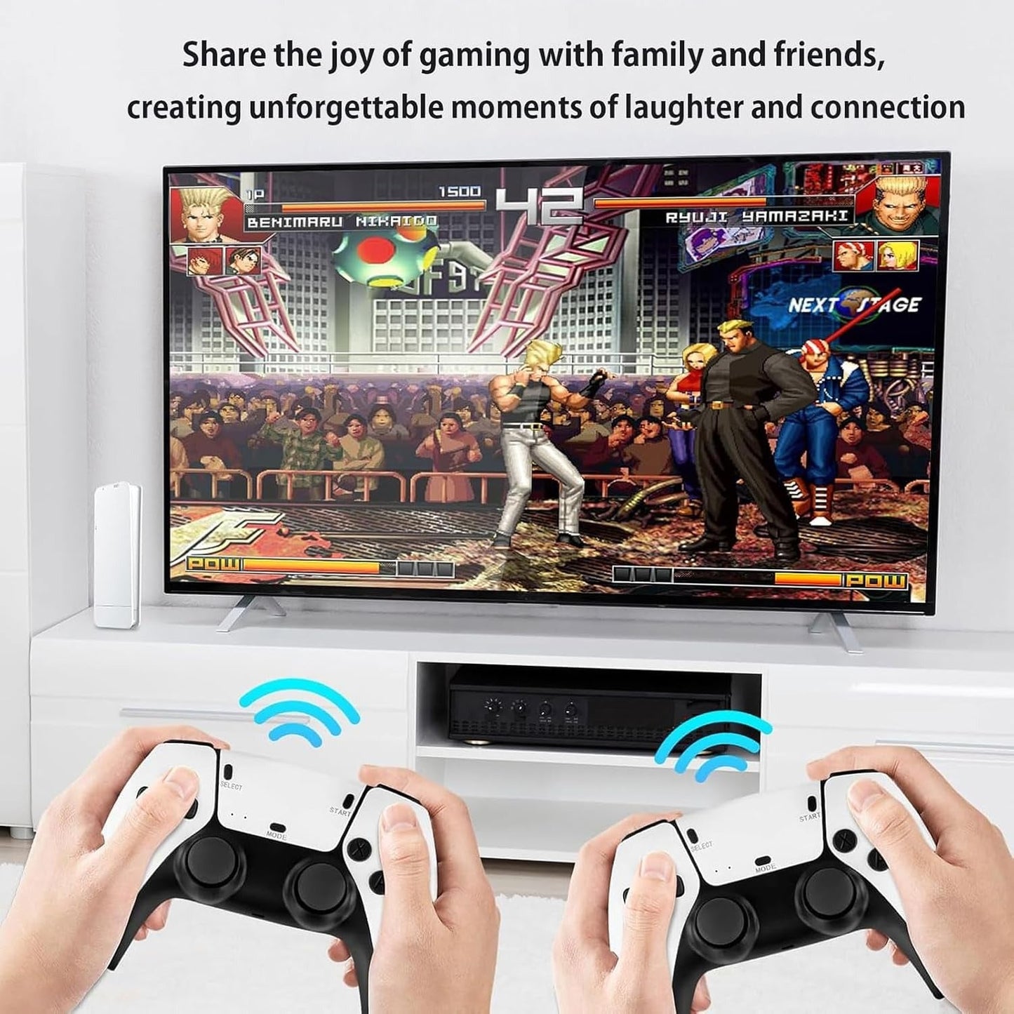 2025 New Retro Gaming Stick – Plug & Play Retro Gaming Console with 21500+ Classic Video Games, 4K HDMI Game Stick, Upgraded Wireless Controllers, Video Game Console