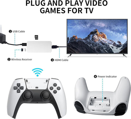2025 New Retro Gaming Stick – Plug & Play Retro Gaming Console with 21500+ Classic Video Games, 4K HDMI Game Stick, Upgraded Wireless Controllers, Video Game Console