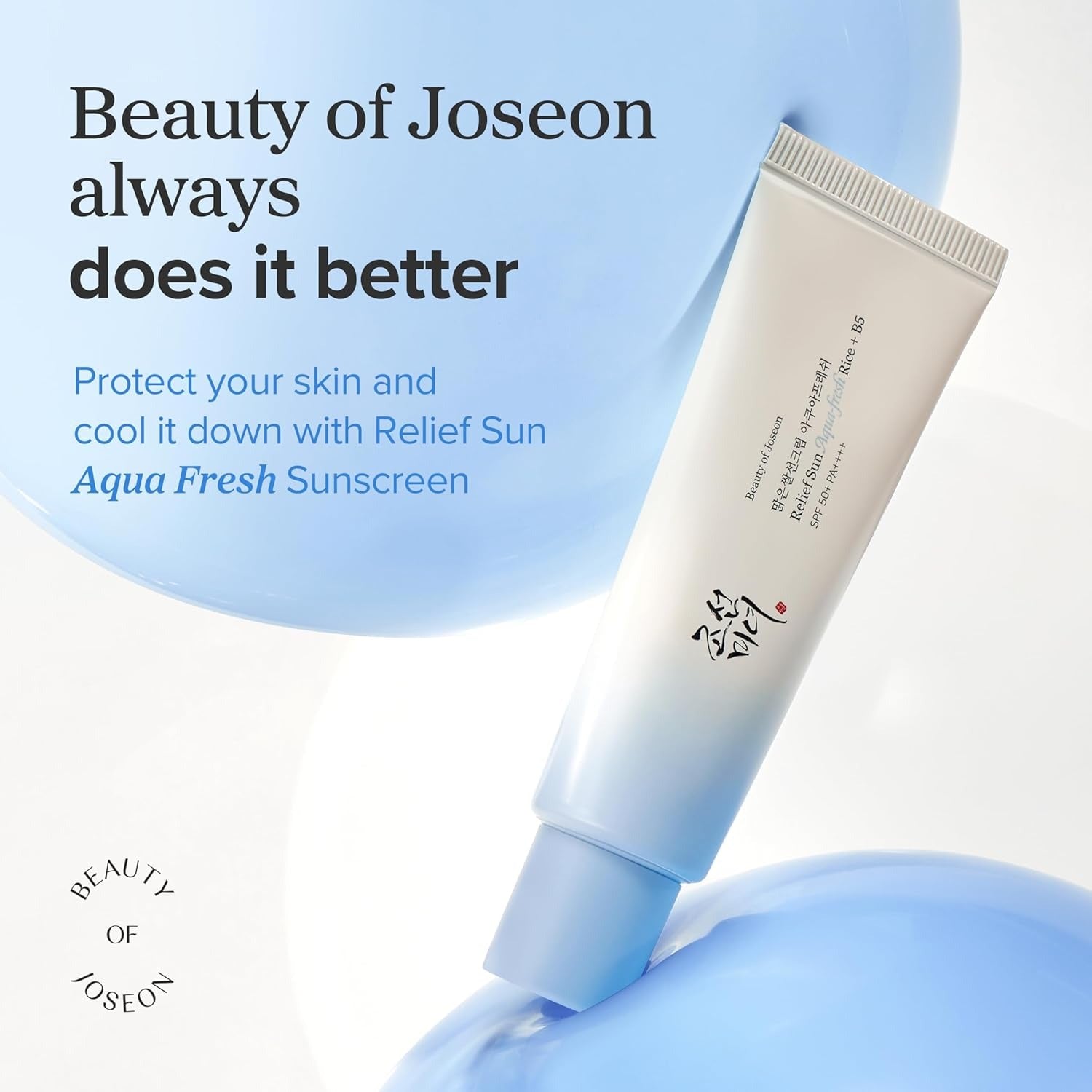 Beauty of Joseon Relief Sun Aqua - Fresh Sunscreen Rice + Panthenol SPF 50+ PA++++ Lightweight Daily UV Protector for Acne - Prone Sensitive Skin Korean skincare for Men and Women 50ml - Libras Shop - Libras Shop - B0DFMGBZ9Z - 