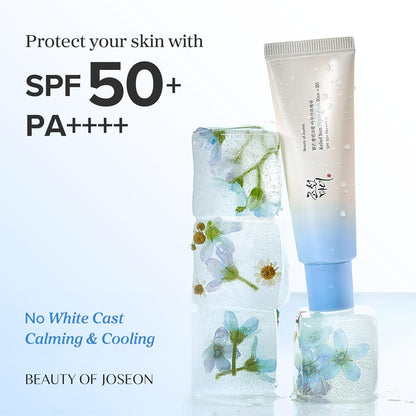 Beauty of Joseon Relief Sun Aqua - Fresh Sunscreen Rice + Panthenol SPF 50+ PA++++ Lightweight Daily UV Protector for Acne - Prone Sensitive Skin Korean skincare for Men and Women 50ml - Libras Shop - Libras Shop - B0DFMGBZ9Z - 