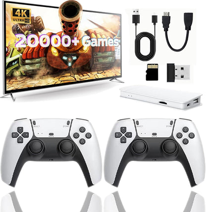 2025 New Retro Gaming Stick – Plug & Play Retro Gaming Console with 21500+ Classic Video Games, 4K HDMI Game Stick, Upgraded Wireless Controllers, Video Game Console