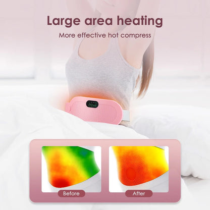 Smart Warm Belt Menstrual Heating Pad Relief Waist Pain Cramps Vibrating Abdominal Massager Electric Waist Belt Therapy Device
