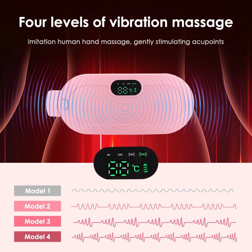 Smart Warm Belt Menstrual Heating Pad Relief Waist Pain Cramps Vibrating Abdominal Massager Electric Waist Belt Therapy Device
