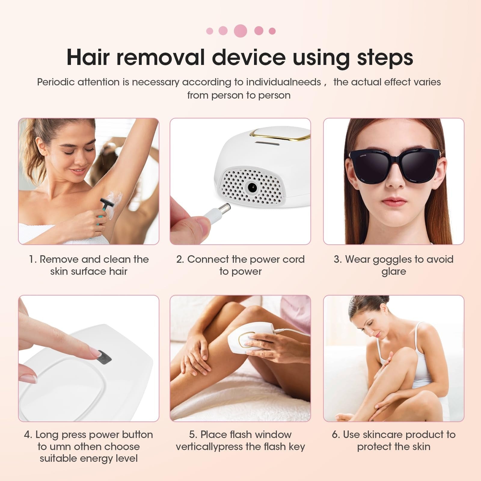 Zibayah™ Professional IPL Hair Removal Device – Permanent Laser Depilation for Home Use, Effective on Women & Men, Smooth Skin Results