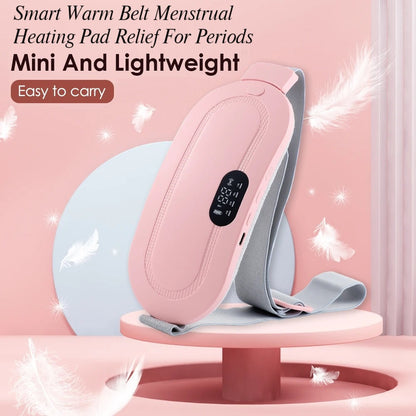 Smart Warm Belt Menstrual Heating Pad Relief Waist Pain Cramps Vibrating Abdominal Massager Electric Waist Belt Therapy Device