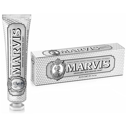 Libras Shop™ Marvis Smokers Whitening Mint Toothpaste – Fights Tobacco Stains & Freshens Breath with Intense Mint Flavor 85ml